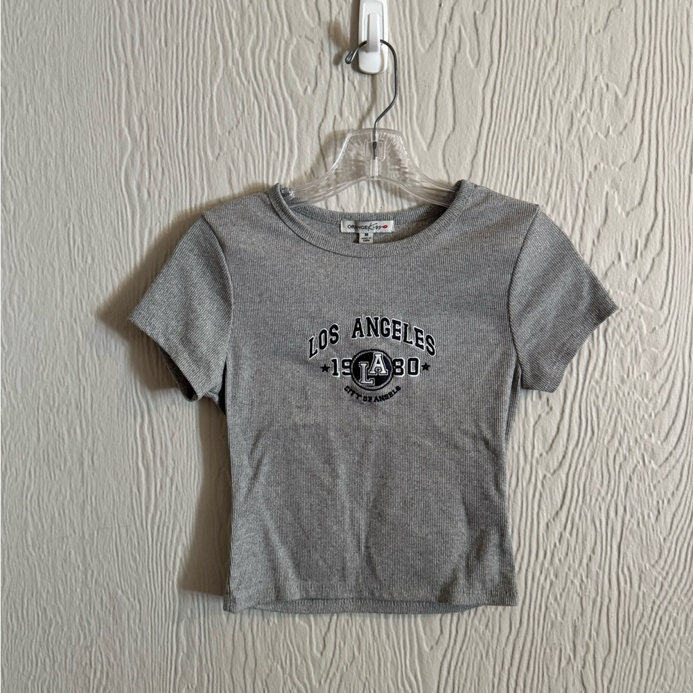 Gray Los Angeles Short Sleeve Graphic Tee